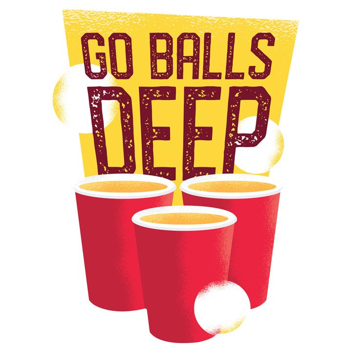 استیکر لپ تاپ وی وین آرت طرح Go Balls Deep مدل P72